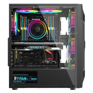 Computadora de Escritorio para Juegos con Chasis Transparente Personalizado, CPU I3-12100F, 8GB de RAM DDR4, SSD SATA de 256GB, <span class=keywords><strong>PC</strong></span> para Juegos de 500W para Estudiantes - Product Image 3