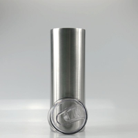 Gobelets isothermes fins en acier inoxydable de 15, 20, 30, 35 oz à double paroi, tasses à eau droites, gobelets à vin avec couvercles et pailles pour le bureau