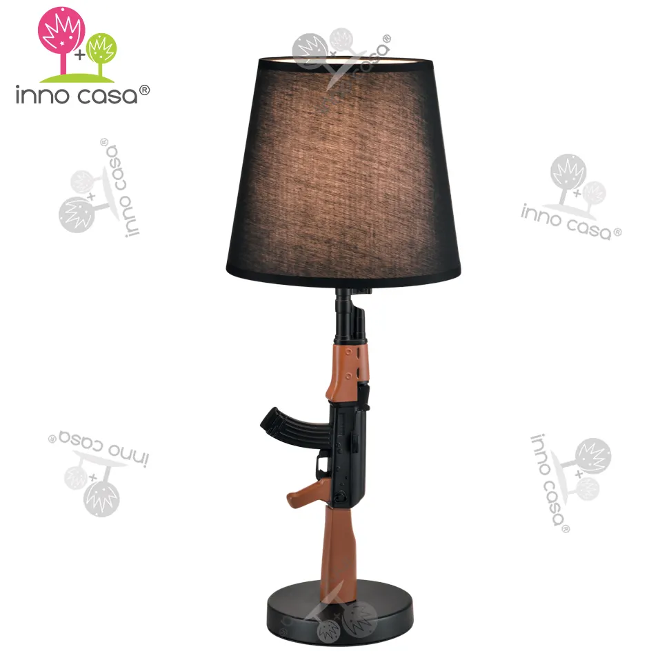 Private Label Lampadine A Incandescenza Resina Ak47 Fucile Lampada Da Lettura Da Tavolo