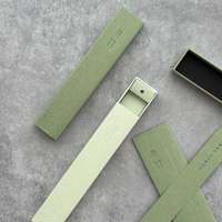 Boîte à tiroir rigide personnalisée biodégradable et écologique, emballage en papier recyclé, logo en relief, boîte cadeau durable pour l'encens et le thé