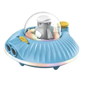 New design creative children's simulation spaceship model adventure astronaut cute luminous plastic gift early education toys