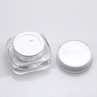 Pot cosmétique avec couvercle 5g 10g 15g 30g 50g, pot à double couche pour soins de la peau, pot vide pour crème visage