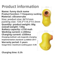 Vibrateur suceur vibrant en forme de canard, stimulateur oral de clitoris et de mamelons, jouet sexuel pour femmes