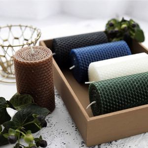 Natural High Quality Hand, Rolled Smokeless <b>Beeswax</b> Candle/ - Product Image 2