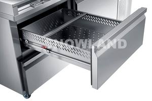 Nouvelle table de préparation de <span class=keywords><strong>pizza</strong></span> commerciale en acier inoxydable de style Domino, réfrigérateur pour <span class=keywords><strong>pizza</strong></span>, fabrication de pizzas - Product Image 6