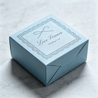 Boîte à dragées personnalisée esthétique en or avec inscription « Love Forever », livraison express en 72h, boîte cadeau en carton biodégradable