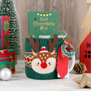 BespritGift, nuevas tendencias, taza acogedora de Reno y juego de Choc caliente, juego de regalo de Navidad creativo personalizado <span class=keywords><strong>para</strong></span> el mejor regalo de Año Nuevo - Product Image 1