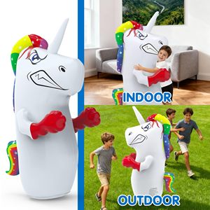 Saco de Boxeo Inflable Premium de Unicornio y Dinosaurio para Niños, de 47 Pulgadas, Juguete de Boxeo Rebotante para Niños y Niñas, Regalo - Product Image 6