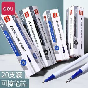 Deli GT163 GT164 Gel Pen Refill 0.5mm Erasable Black Ink Push Button Replacement For Students 20pcs - Product Image 1
