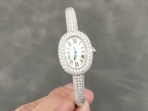Reloj de Lujo para Mujer con Diamantes VVS de Súper Calidad, Movimiento de Cuarzo Suizo de Fábrica BBA, Reloj de Bañera con Diamantes Moissanite - Product Image 3