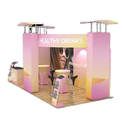 New product launch exhibition display system 3*6m advertising trade show booth