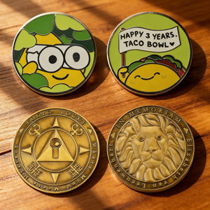 Pièces de monnaie de collection personnalisables à graver, en métal, pour la vente en ligne, souvenirs, pièces de monnaie des Émirats arabes unis, style antique/moderne - Product Image 1