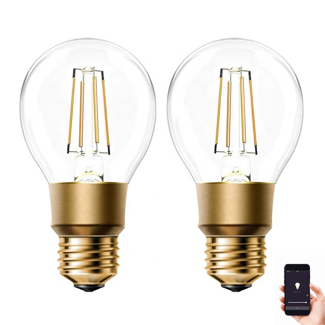 Smart Bulb Alexa Wifi Smart Bulb Controlswaying Lightsp Alexa and Google LED Glass AC Luces Led 80 Led Filament Ceiling Dc Bulb