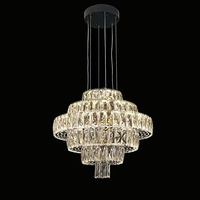 Nouvelle Suspension LED de Luxe en Acier Inoxydable et Cristal, Hauteur Réglable, pour Salon et Chambre à Coucher, Modèle 2026