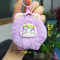 Porte-clés mignon en métal et peluche, motif champ de fleurs, ours Sweetheart, pendentif pour sac d'étudiant, cadeau pour couples