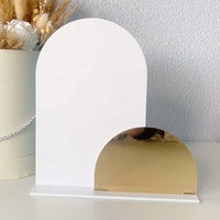 Plaques acryliques personnalisées doubles vierges avec supports, pour menus, pour loisirs créatifs, panneaux de table de mariage vierges, panneaux de mariage DIY