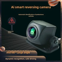Caméra de recul AHD intelligente à vision nocturne HD avec surveillance IA grand angle 180 degrés et avertissement sonore et lumineux par radar