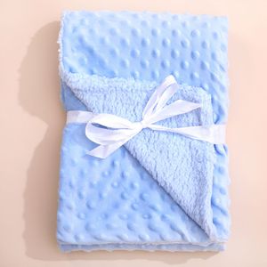 Coperta <span class=keywords><strong>per</strong></span> Neonati in Pile Minky Dot e Sherpa a Doppio Lato, Ultra Morbida, Calmante e Riscaldante - Product Image 6