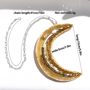 Ciondolo Luna Disco a Quattro Colori - Decorazione Luna Arcobaleno per Soffitto, Stanza, Feste, Matrimoni, Arredamento Boho - Product Image 6