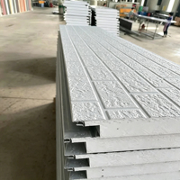 Panneau sandwich en mousse PU métallique de 16 mm, panneau mural extérieur isolé en polyuréthane personnalisé, bardage métallique pour l'extérieur des bâtiments