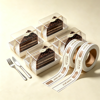 Étiquettes autocollantes personnalisées faites à la main en PVC de qualité alimentaire pour boulangerie, avec logo de la boutique, pour boîtes à gâteaux et pâtisseries