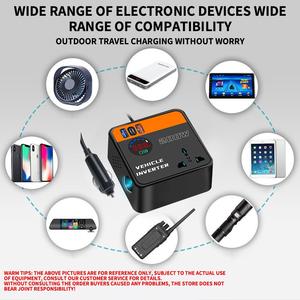 อินเวอร์เตอร์คุณภาพสูงยอดนิยม 12V เป็น 220V DC/AC สำหรับใช้ในรถยนต์ ประสิทธิภาพ 93% อินเวอร์เตอร์ชาร์จเจอร์รุ่นใหม่ - Product Image 4