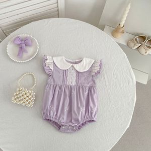 Conjunto de Verano 2026 para Niñas, Vestido y Romper con Lazo, Encaje y Mangas con Volantes, Estilo Princesa - Product Image 2