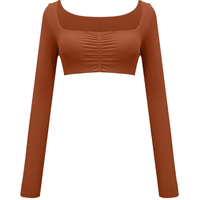 Logo Kustom Produsen OEM 2 Potong Pakaian Olahraga Wanita Model High Waisted Flared untuk Pilates, Fitness, Gym, Workout, dan Yoga
