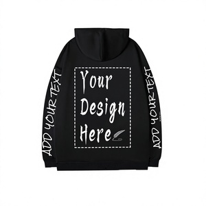 Sweat-shirt décontracté à capuche en tissu éponge pour homme avec logo personnalisé, vente en gros, faible MOQ - Product Image 2