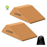 Brique de yoga en liège écologique, antidérapante, respirante, haute densité, 228x150x75mm, personnalisable avec logo, pour squats et exercices