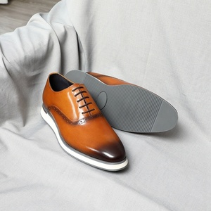 Zapatos Oxford de Hombre, Diseño Personalizado, Talla Grande, Cuero Genuino, Formales, Casuales de Negocios, con Cordones, para Otoño, que Aumentan la Estatura - Product Image 5