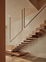 Escalier Flottant Moderne en Acier, Bois et Verre pour Villa – Garde-corps Intérieur Sûr et Durable