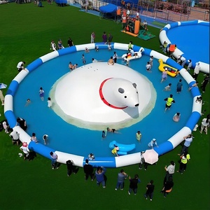 <span class=keywords><strong>Piscine</strong></span> gonflable commerciale sur le thème de l'ours des neiges, équipement de jeux aquatiques pour enfants, <span class=keywords><strong>parc</strong></span> d'attractions intérieur/extérieur, matériau PVC - Product Image 2