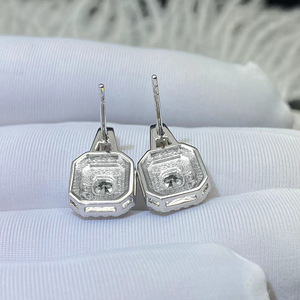 Orecchini a Perno Geometrici da Sposa, Gioielli Eleganti e Scintillanti per Donna, Accessorio Moda per Uso Quotidiano, Idea Regalo - Product Image 5