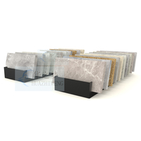 Comptoir Carrelage Pierre Échantillon Métal Présentoir Fente Quartz Échantillon Racks Stand Porcelaine Carrelage Hall D'exposition Présentoir