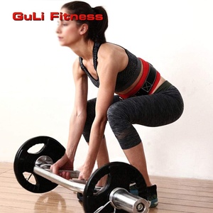 Barre de triceps olympique Guli Fitness OB34, musculation, acier solide, shrug, deadlift, hex trap, barre d'haltères de salle de sport avec colliers à ressort - Product Image 6