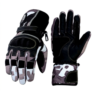Full Finger Riding <b>Gloves</b> PU Material Waterproof Windproof Thermal Insulated Adjustable Wrist Strap Unisex Winter Cycling <b>Glove</b> - Product Image 1