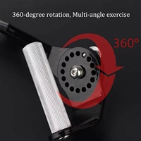 VIGFIT Ensemble de 3 pièces réglable en acier de haute qualité, système de poulie chromé noir, rack de musculation, machine Smith, accessoires de traction latérale