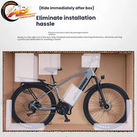 Vélo de montagne, vélo de ville, 26 pouces, 21 vitesses, double suspension, moteur sans balais haute vitesse 350W, batterie lithium cachée 36V, frein à disque