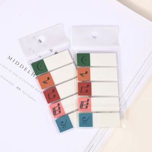 กระดาษโน้ตโน้ตดนตรีแบบมีกาวในตัว PET หลากสี 5.5x7.5 ซม. แท็บดัชนีสร้างสรรค์สำหรับนักเรียน แผ่นบันทึกสีลูกกวาด - Product Image 2