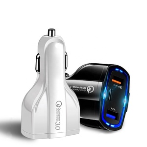 ที่ชาร์จในรถโทรศัพท์มือถือแบบ QC3.0 <span class=keywords><strong>18W</strong></span> PD ชาร์จเร็วสำหรับ <span class=keywords><strong>iPhone</strong></span> X <span class=keywords><strong>11</strong></span> 12 13 - Product Image 1