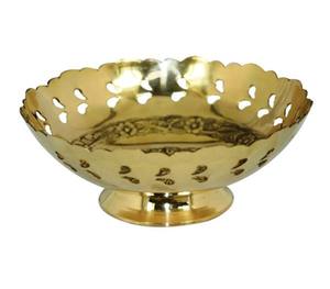 Cuenco para servir decorativo de diseño tallado a mano, centro de mesa de cena, cuenco para servir comida de Metal de exportador indio - Product Image 4