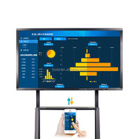 Tableau blanc interactif de 65 pouces 55/65/75/85/105/115 pouces 40 points tactiles 4K LCD Android/Windows OS 60Hz Garantie de 5 ans Aluminium