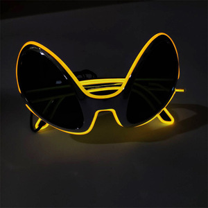 Fashion LED Aline Sunglasses Rechargeable Wireless LED Cold Light <b>Plastic</b> Senior Christmas Alien Funny Holiday Ball <b>Party</b> - Product Image 3
