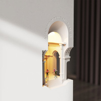 Table d'angle contemporaine d'escalier Florence avec lumière LED Appliques murales créatives en gypse pour le salon