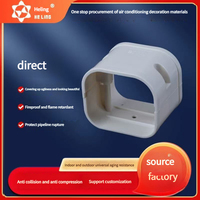 Nouveau Style PVC Tube Décoratif pour Climatiseur Manuel Puissance Plat Courbure AC Accessoires Pièces Matière Plastique