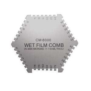 Medidor de Espesor de Pintura Lantai Wet Film Comb CM-8000, 25-3000 Micras, Herramienta de Medición de Revestimientos - Product Image 1