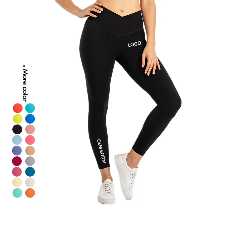 Xsunwing New Forest Green Workout Sports v waist Seamless Leggings running quick dry active gym wear tights leggings for women