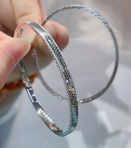 Xinfly Fashion Fine Jewelry Platinum Pure Gold PT950 Fish Scale Shape <b>Bangle</b> Wholesale <b>Bangles</b> <b>Bracelet</b> Custom - Product Image 3