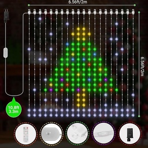 Guirlandes lumineuses LED USB intelligentes pour rideaux, lumières féeriques RGB à commande par application, lumières musicales DIY, <span class=keywords><strong>décoration</strong></span> pour <span class=keywords><strong>fenêtre</strong></span>, chambre à coucher, fête - Product Image 5